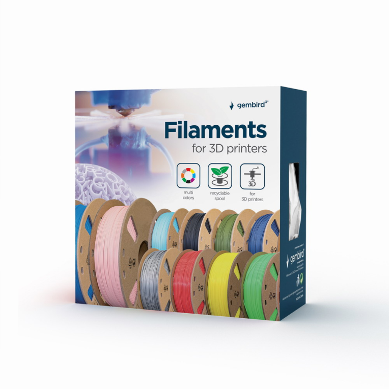 FILAMENTO GEMBIRD PLA BLANCO, 1,75 MM, 1 KG - detalle