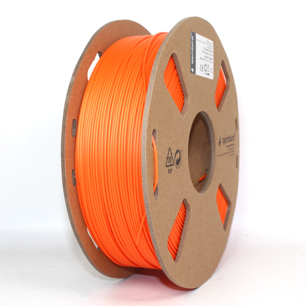 FILAMENTO GEMBIRD PLA NARANJA, 1,75 MM, 1 KG - detalle
