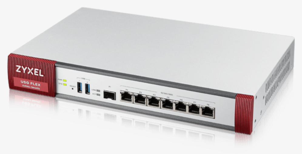 FIREWALL ZYXEL USGFLEX500 7GIGABIT USER-DEFINABLE PORTS 1SFP 2USB - detalle