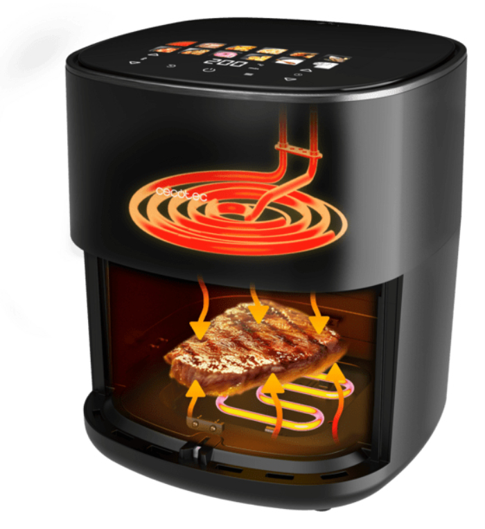 FREIDORA CECOTEC 100500 CECOFRY&GRILL DUOHEAT 65 - detalle
