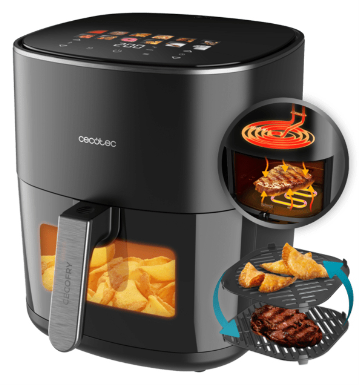 FREIDORA CECOTEC 100500 CECOFRY&GRILL DUOHEAT 65 - detalle