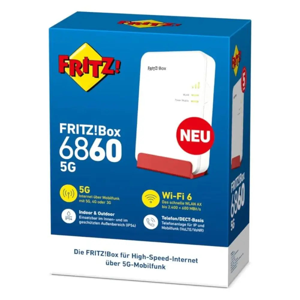 Fritz! Box6860 5G Router WiFi6 4x4 MIMO NanoSIM - detalle