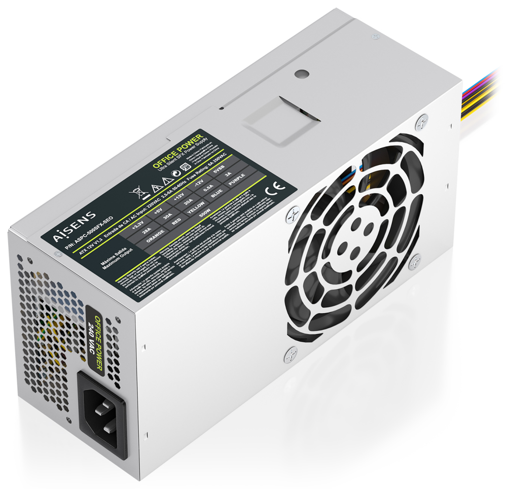 FUENTE ALIMENTACION AISENS TFX 500W OEM PLATA