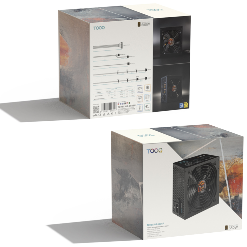 FUENTE ALIMENTACION ATX 650W APFC 80PLUS BRONCE - detalle