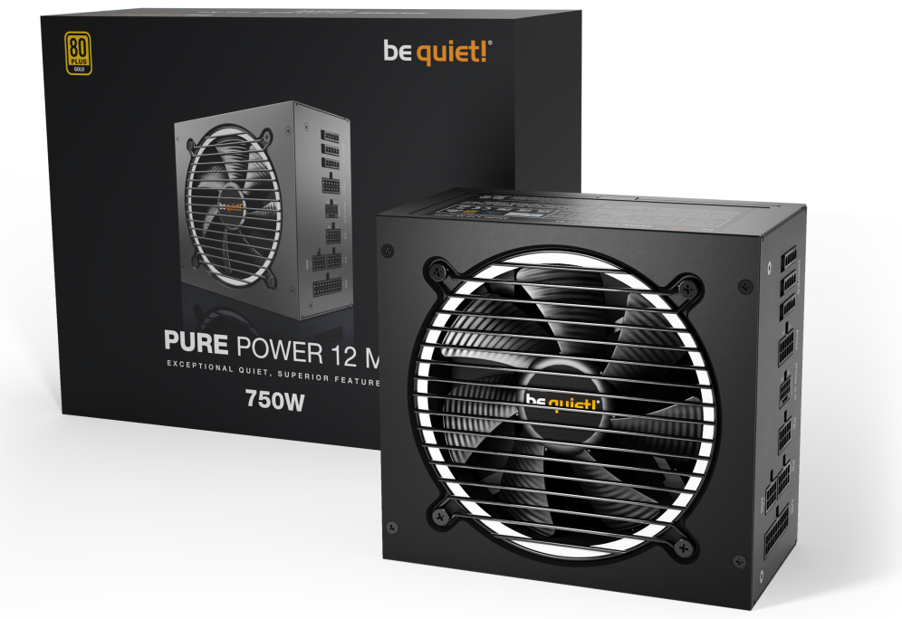 FUENTE ALIMENTACION BEQUIET PURE POWER 12M 750W ATX 80+ GOLD - detalle