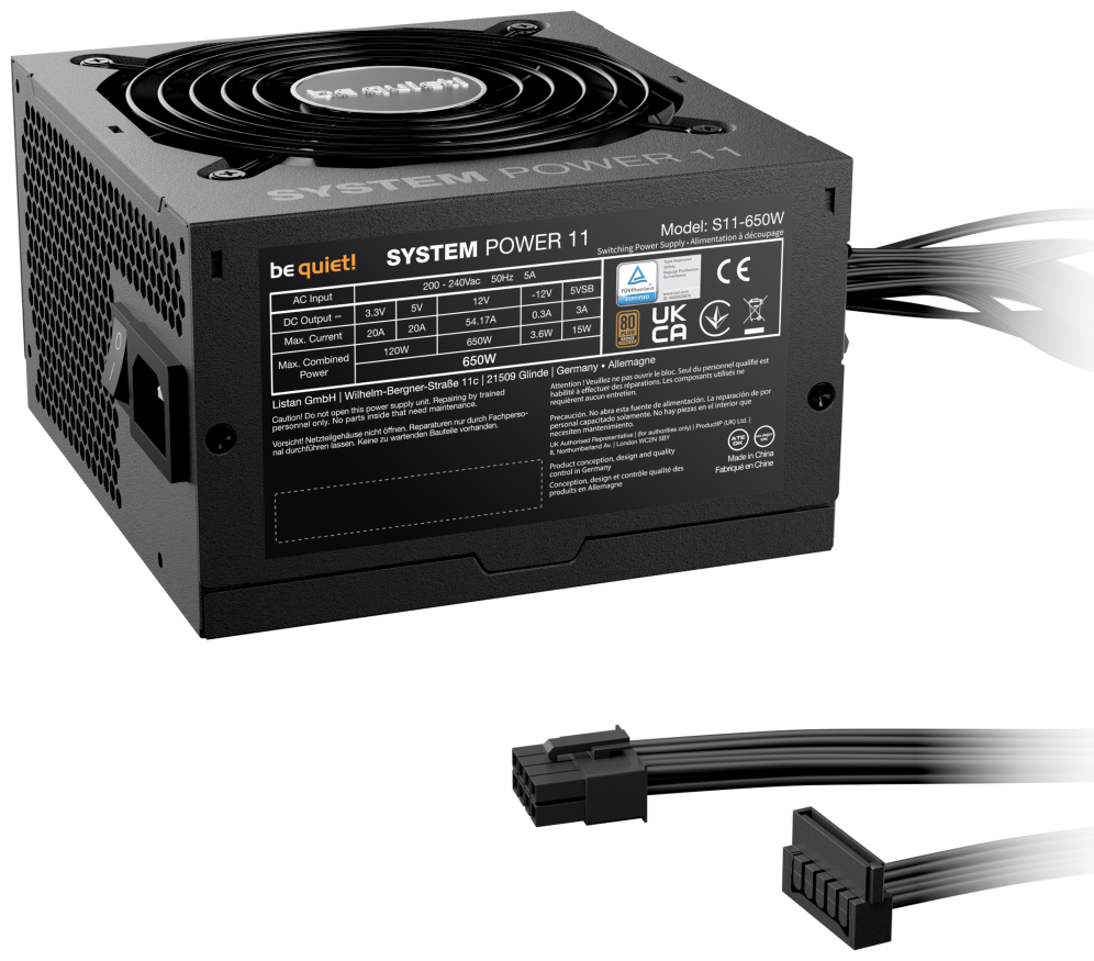 FUENTE ALIMENTACION BEQUIET SYSTEM POWER 11 650W - detalle