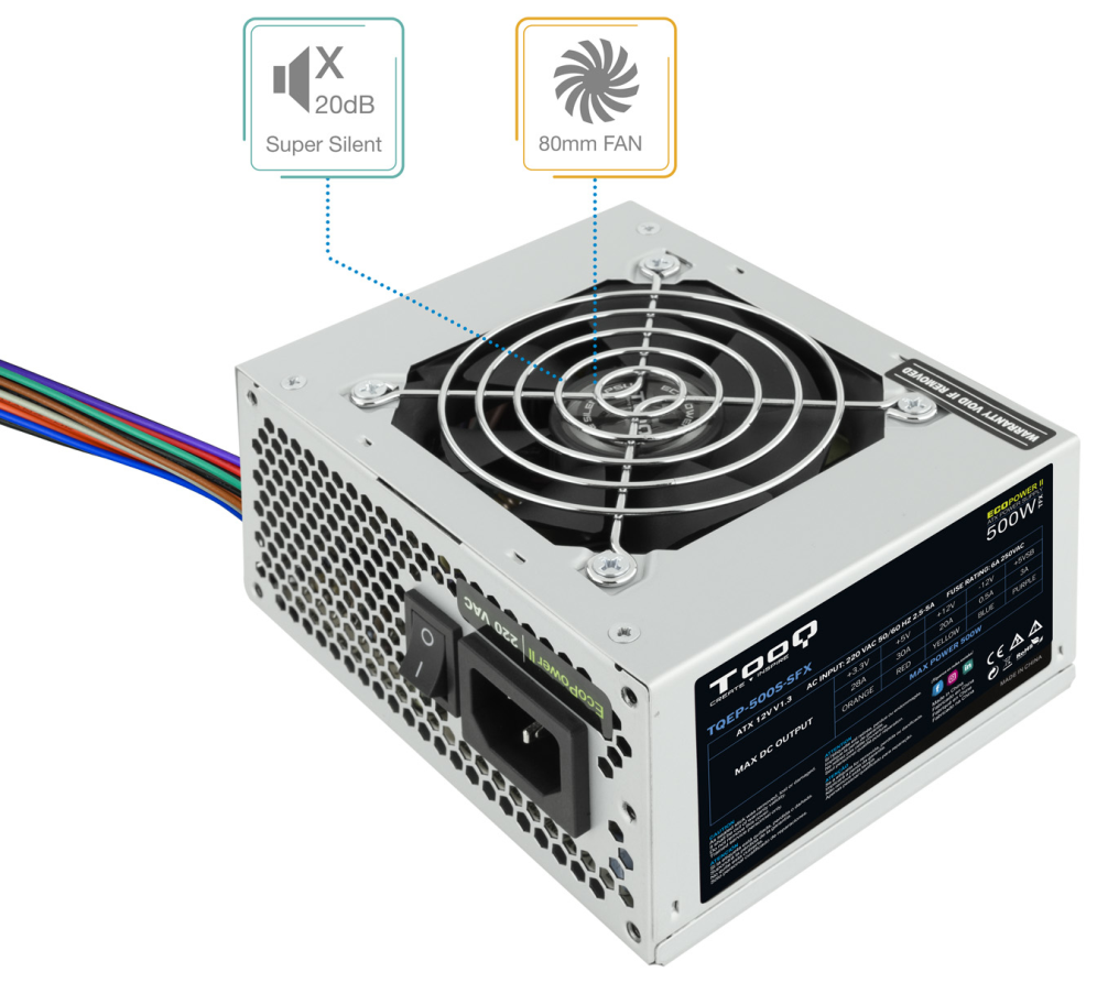FUENTE ALIMENTACION EP-II SFX MATX TQEP-500S-SFX 500W - detalle