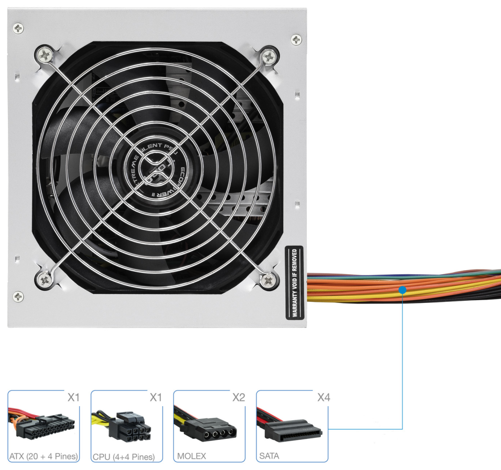 FUENTE ALIMENTACION EP-II TQEP-500S-INT 500W 110V/240V - detalle