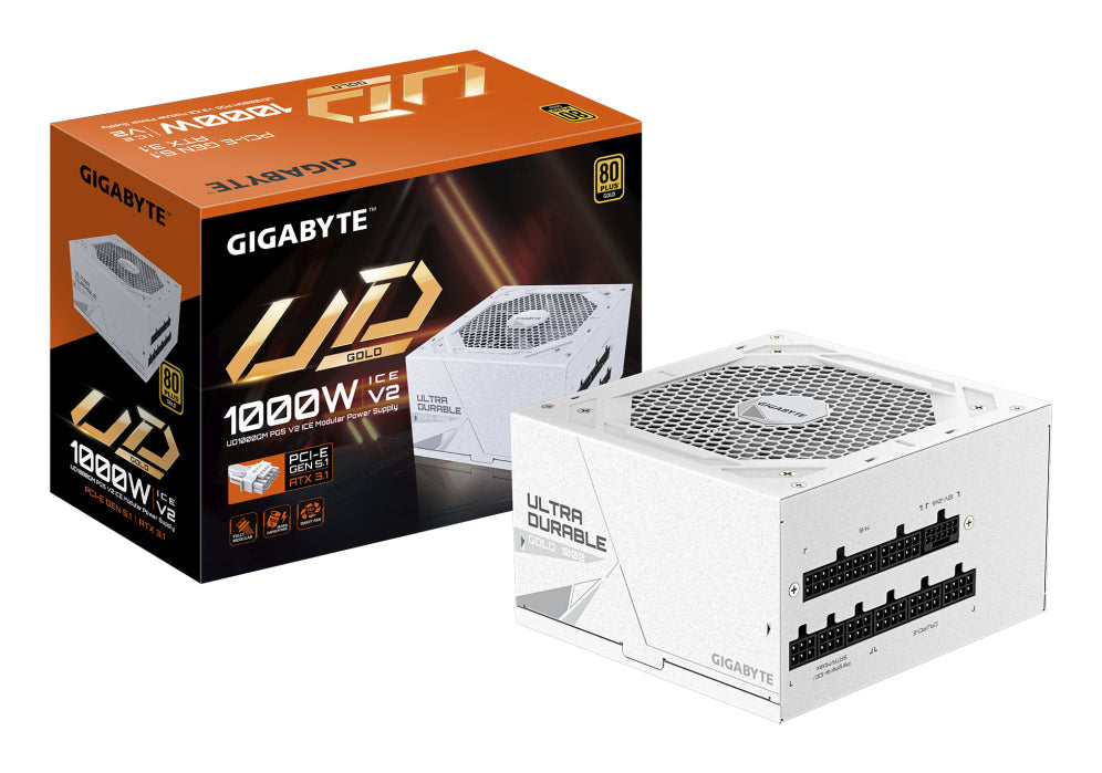 GIGABYTE UD1000GM PG5 V2 ICE unidad de fuente de alimentación 1000 W 20+4 pin ATX Blanco