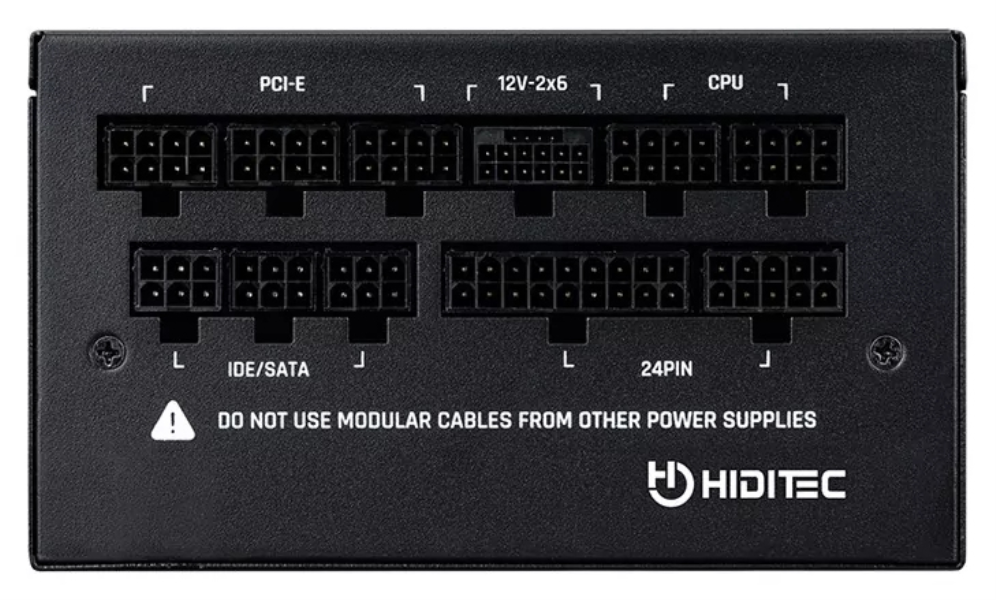 FUENTE ALIMENTACION HIDITEC FULL-MODULAR GDX750 V3 80PLUS GOLD ATX 3.1 PCIE 5.1 - detalle