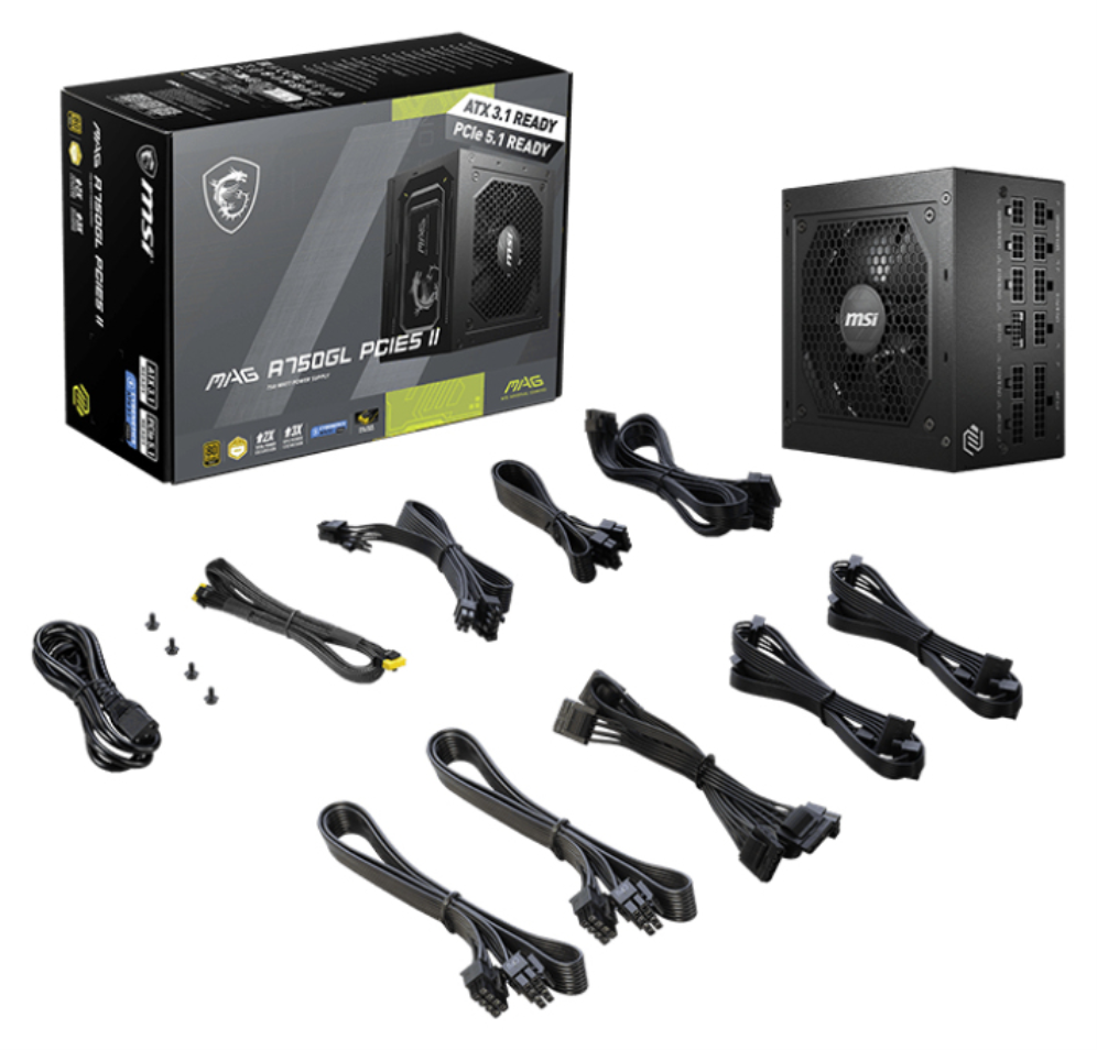 FUENTE ALIMENTACION MSI MAG A750GL PCIE5 II - detalle