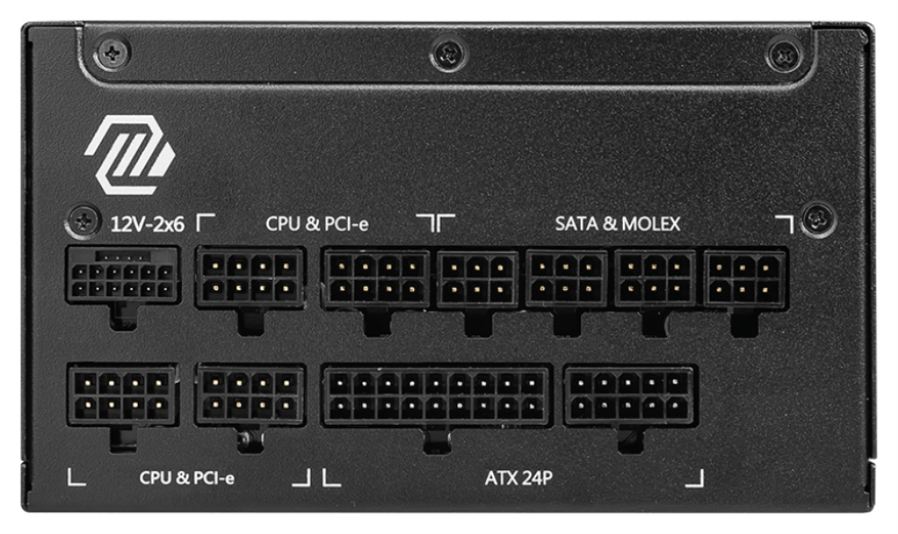 FUENTE ALIMENTACION MSI MEG A1250GL PCIE5 1250W 80 PLUS GOLD - detalle