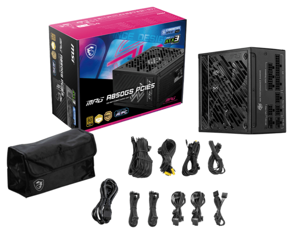 FUENTE ALIMENTACION MSI MPG A850GS PCIE5 - detalle