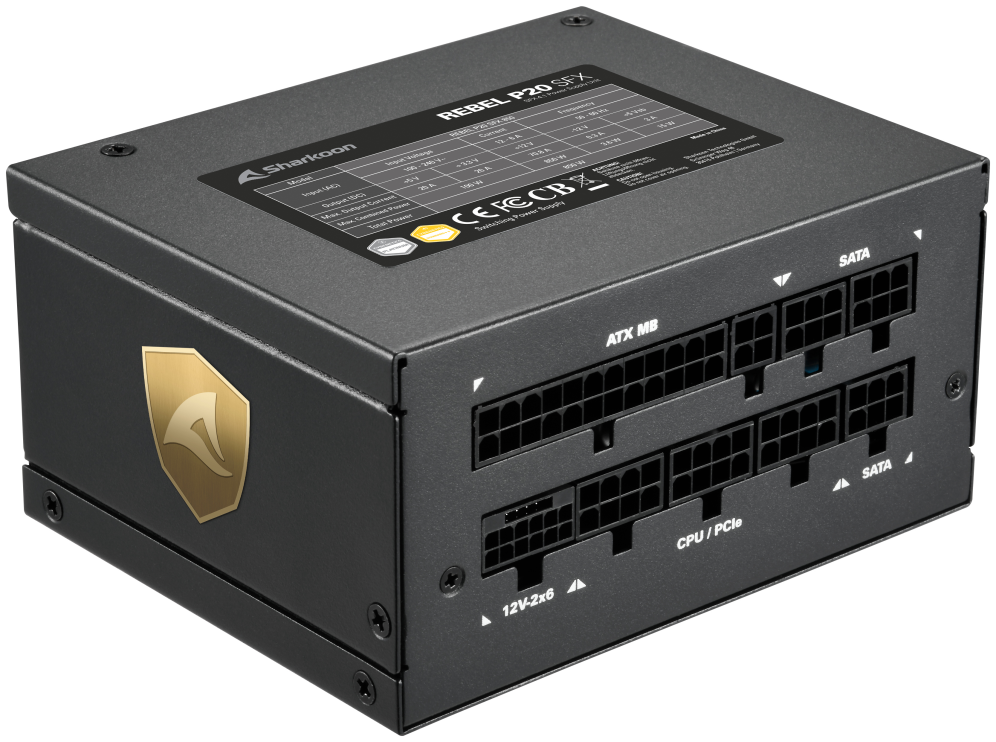 FUENTE ALIMENTACION SHARKOON REBEL P20 SFX PLATINIUM 1000W - detalle
