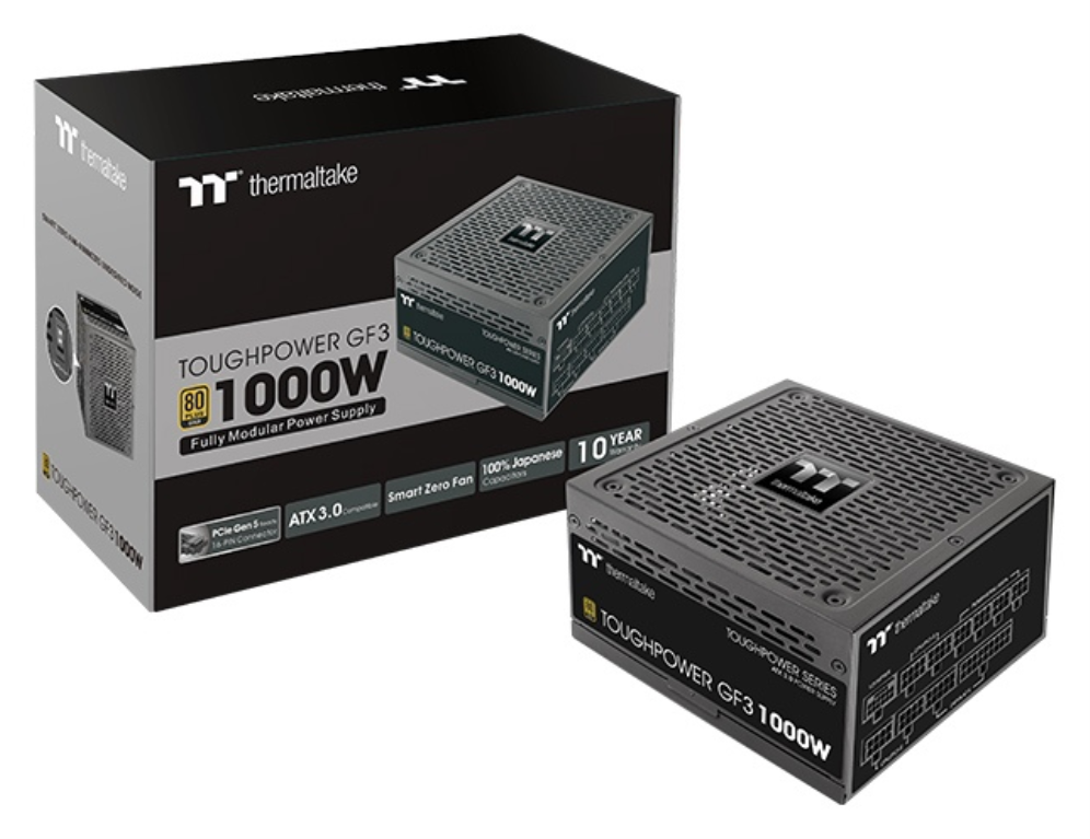 FUENTE ALIMENTACION THERMALTAKE TOUGH POWER GF3 1000W 80+ GOLD ATX NEGRO - detalle