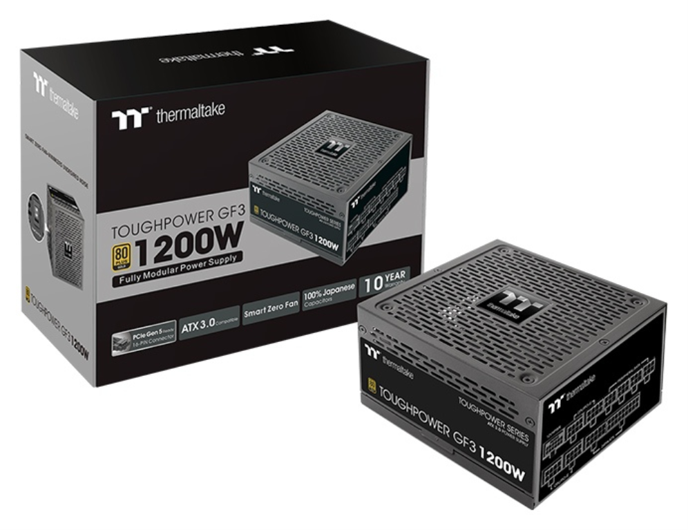 FUENTE ALIMENTACION THERMALTAKE TOUGH POWER GF3 1200W 80+ GOLD ATX NEGRO - detalle