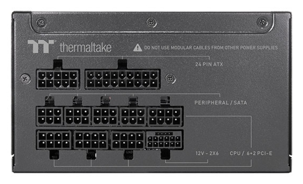 FUENTE ALIMENTACION THERMALTAKE TOUGHPOWER GT 850W 80+ GOLD ATX NEGRO - detalle