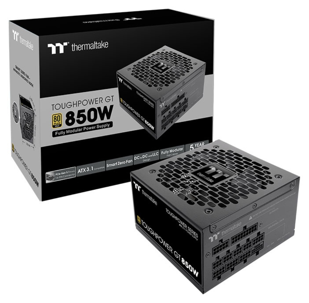 FUENTE ALIMENTACION THERMALTAKE TOUGHPOWER GT 850W 80+ GOLD ATX NEGRO - detalle
