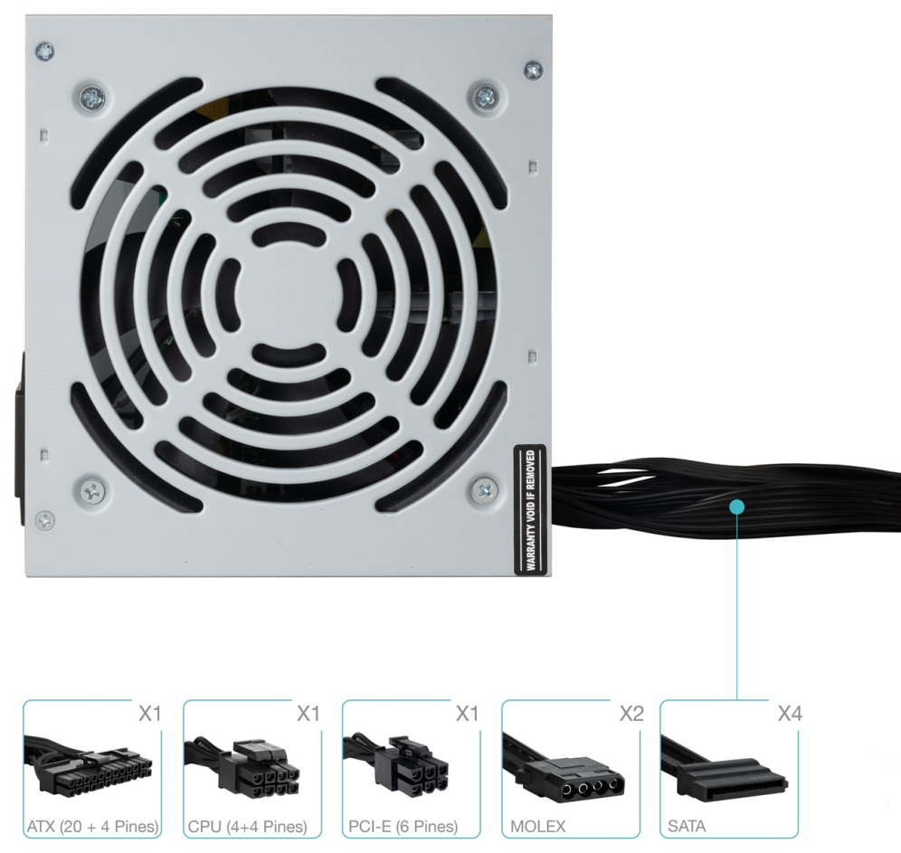 FUENTE ALIMENTACION TOOQ TQAPOLO-500SP 500W - detalle
