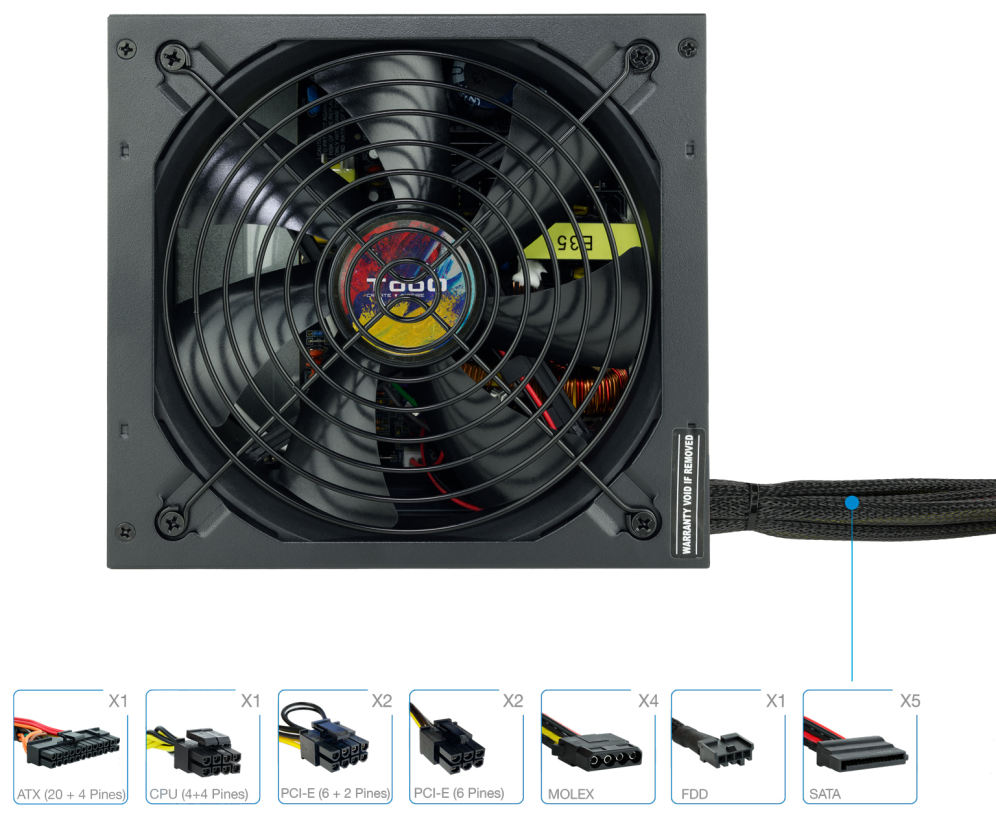 FUENTE ALIMENTACION TOOQ TQAPOLO-750SP 750W - detalle