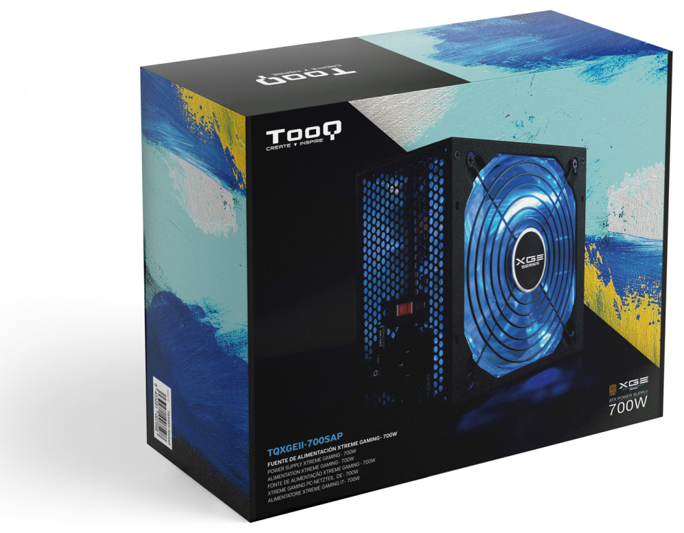 FUENTE ALIMENTACION TOOQ XGEII 700W 80+BRONZE LED - detalle
