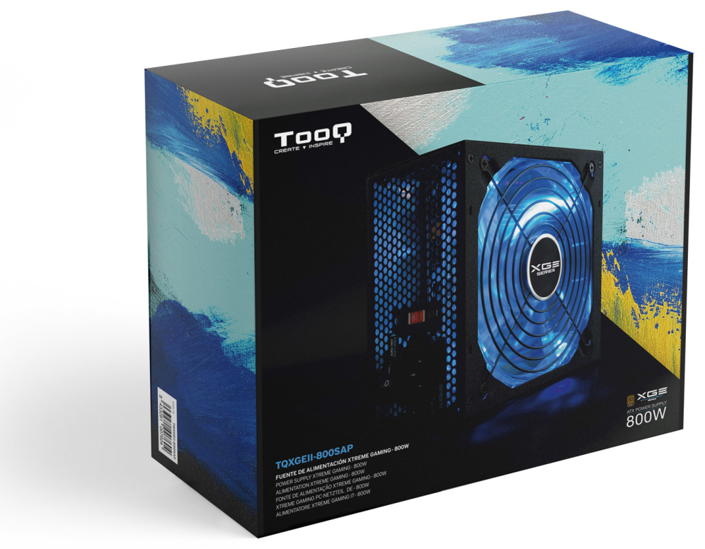 FUENTE ALIMENTACION TOOQ XGEII 800W 80+BRONZE LED - detalle