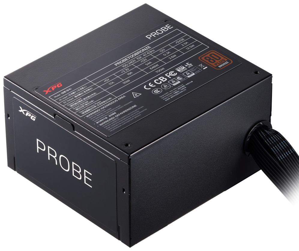 FUENTE ALIMENTACION XPG PROBE 600W 80+ BRONZE NON MODULAR ATX - detalle