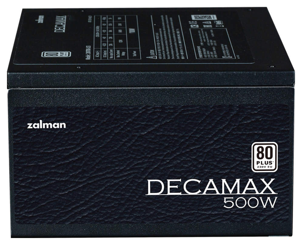 FUENTE DE ALIMENTACION ZALMAN DECAMAX 500W 80+ STANDARD ATX NEGRO - detalle