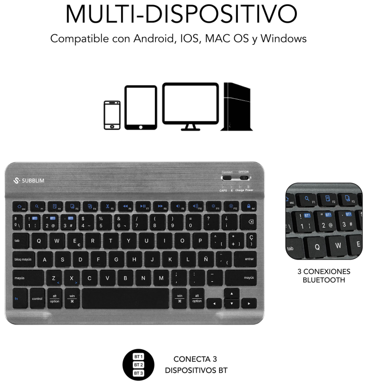 FUNDA CON TECLADO KEYTAB PRO BT SAMSUNG GALAXY TAB A9 +11" - detalle