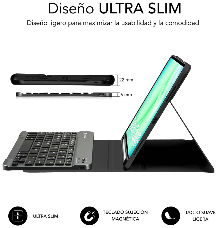 FUNDA CON TECLADO KEYTAB PRO BT SAMSUNG GALAXY TAB A9 +11" - detalle