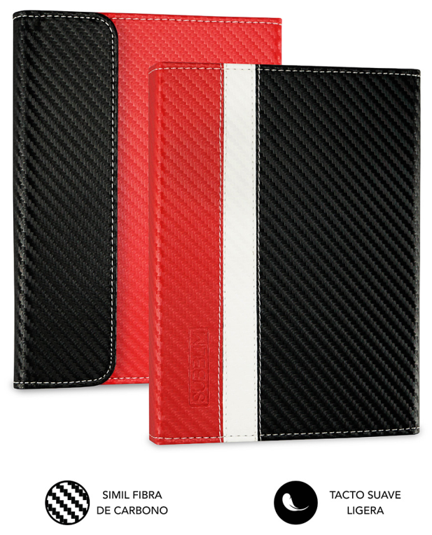 FUNDA EBOOK SUBBLIM CLEVER CASE 6" RED - detalle