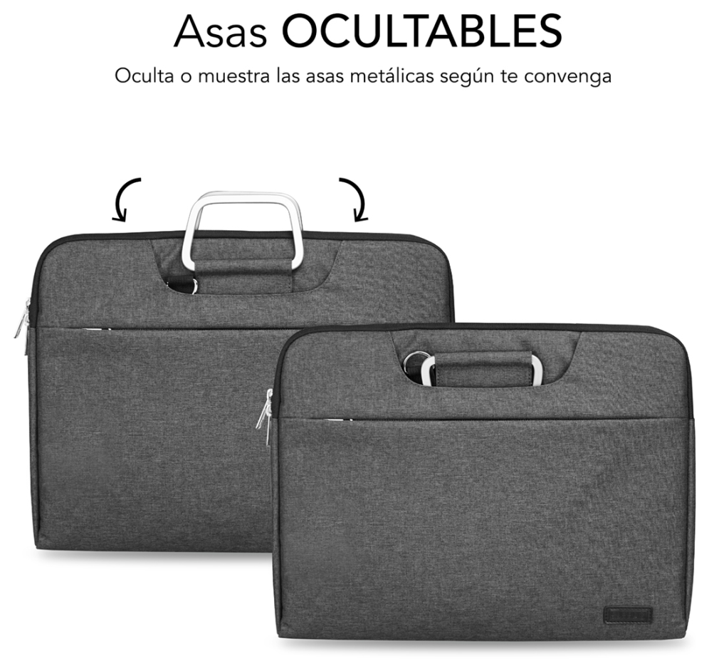 FUNDA PORTATIL SUBBLIM BUSINESS LAPTOP SLEEVE 15,6" GREY - detalle