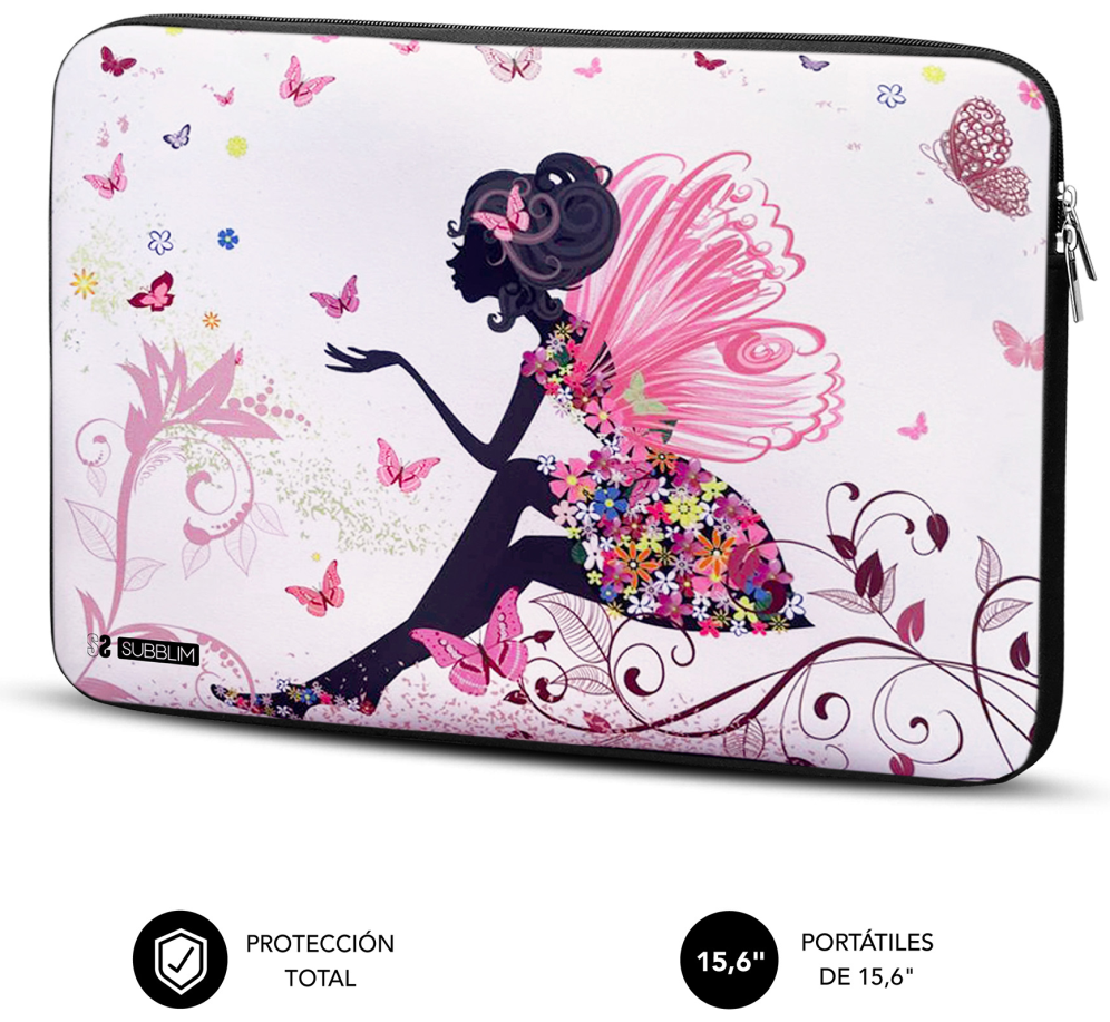 FUNDA PORTATIL SUBBLIM TRENDY SLEEVE NEO HADA 15,6" - detalle
