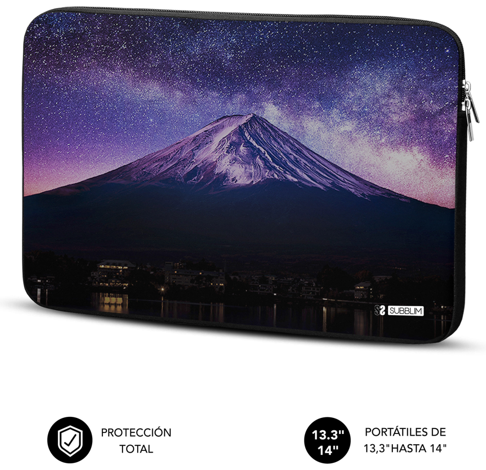FUNDA PORTATIL SUBBLIM TRENDY SLEEVE NEO MOUNTAIN 13,3-14" - detalle