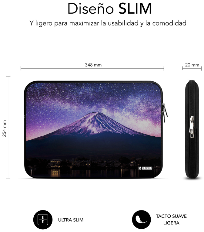 FUNDA PORTATIL SUBBLIM TRENDY SLEEVE NEO MOUNTAIN 13,3-14" - detalle