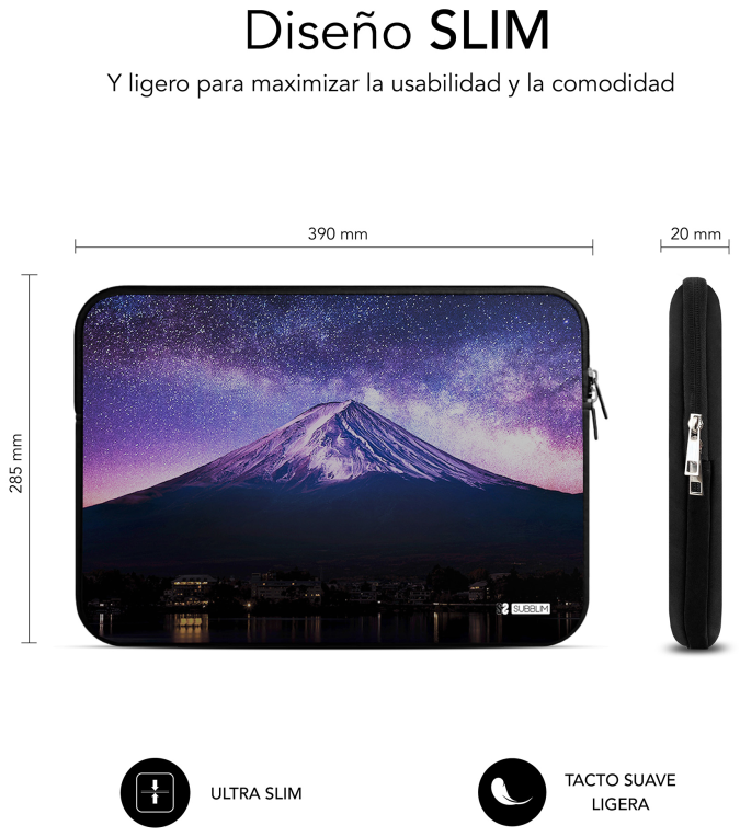 FUNDA PORTATIL SUBBLIM TRENDY SLEEVE NEO MOUNTAIN 15,6" - detalle