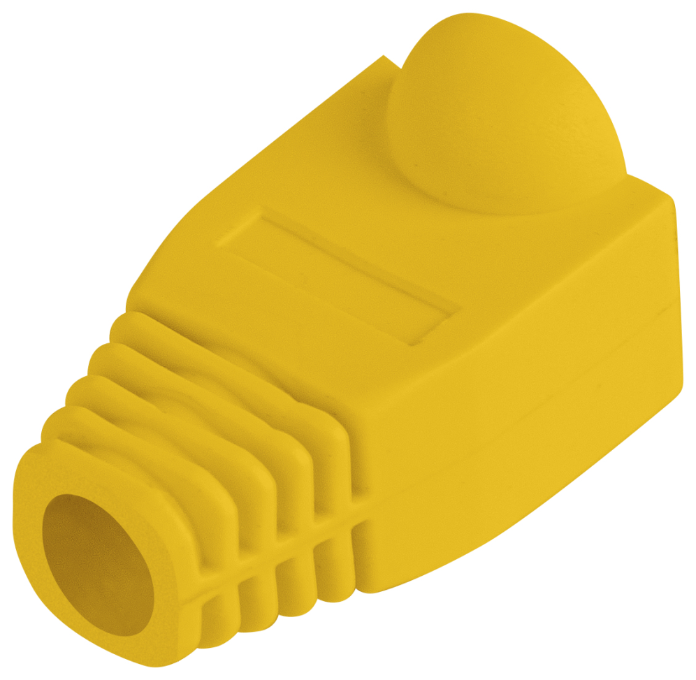 FUNDA PROTECTOR LANBERG CONECTOR RJ45 (PACK 100 UDS) AMARILLO