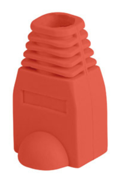 FUNDA PROTECTOR LANBERG CONECTOR RJ45 (PACK 100 UDS) ROJO