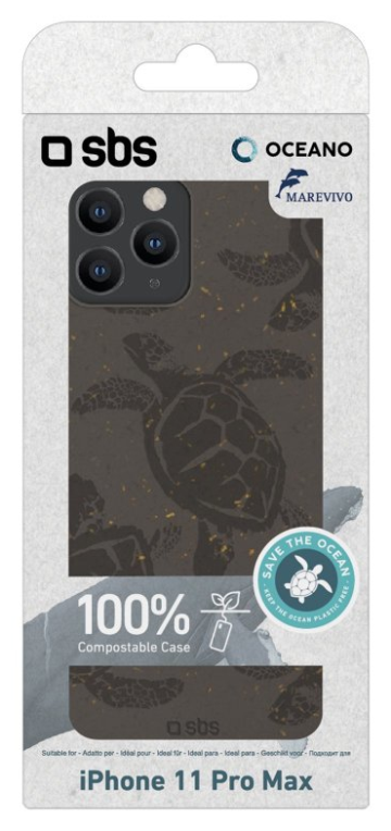 FUNDA SBS OCEANO ECO-FRIENDLY IPHONE 11 PRO MAX TORTUGA - detalle