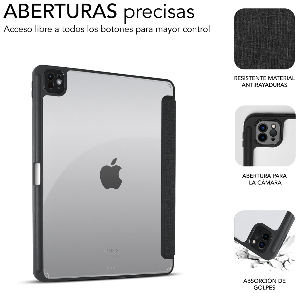 FUNDA TABLET SUBBLIM CLEAR SHOCK CASE IPAD PRO 11 2024 - detalle