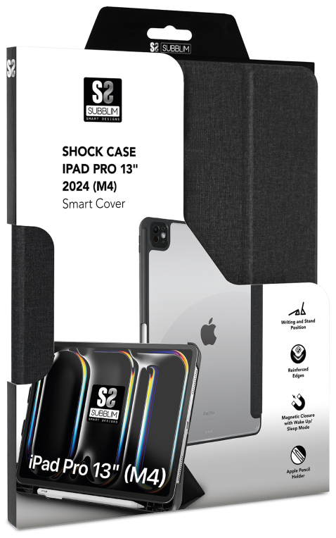 FUNDA TABLET SUBBLIM CLEAR SHOCK CASE IPAD PRO 12,9 2024 - detalle