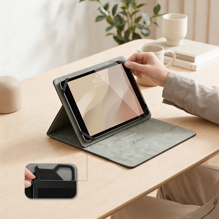 FUNDA TABLET SUBBLIM CLEVER STAND TABLET CASE 10,1" BLACK - detalle