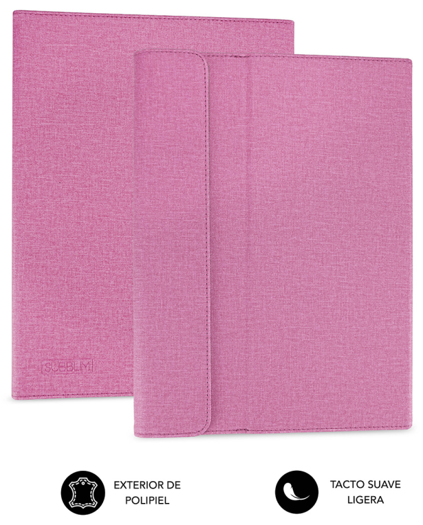FUNDA TABLET SUBBLIM CLEVER STAND TABLET CASE 10,1" PINK - detalle