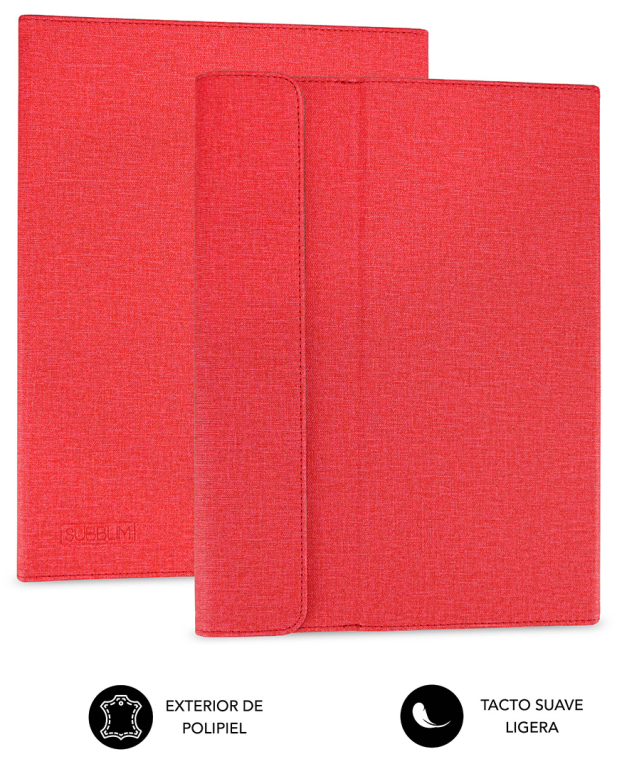 FUNDA TABLET SUBBLIM CLEVER STAND TABLET CASE 10,1" RED - detalle