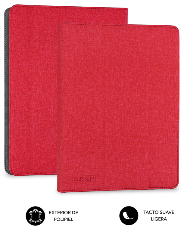 FUNDA TABLET SUBBLIM FREECAM CASE 10,1" RED - detalle