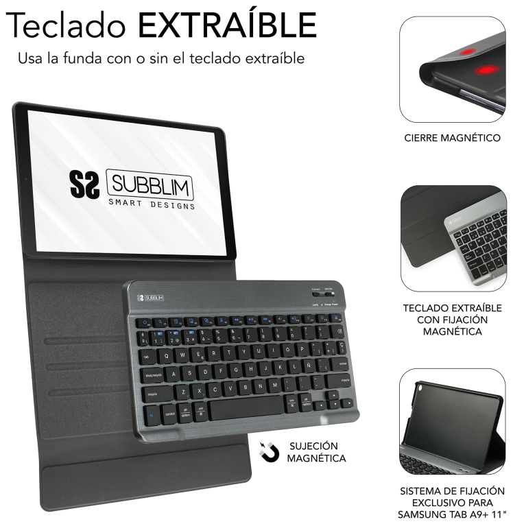 FUNDA TABLET SUBBLIM KEY TAB PRO SAMSUNG A9+ 11" - detalle
