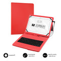SUBBLIM Funda con Teclado Micro USB - USB C KEYTAB PRO USB 10.1" Red