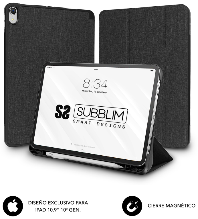FUNDA TABLET SUBBLIM SHOCK CASE IPAD 10,9" 10A GEN BLACK - detalle