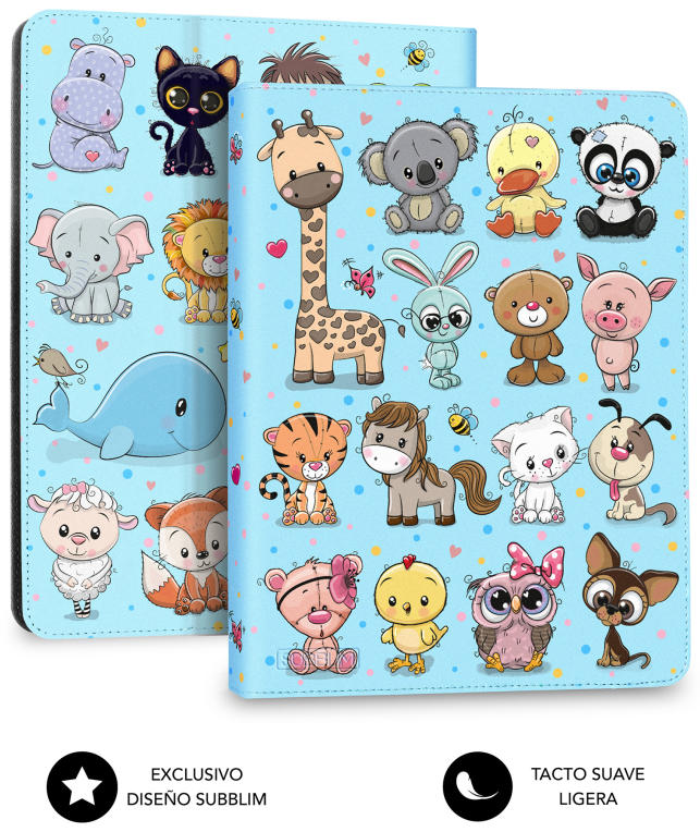 FUNDA TABLET SUBBLIM TRENDY CASE ANIMALS 11" - detalle