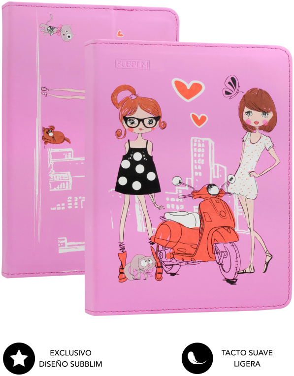 FUNDA TABLET SUBBLIM TRENDY CASE FASHION GIRLS 10.1" - detalle